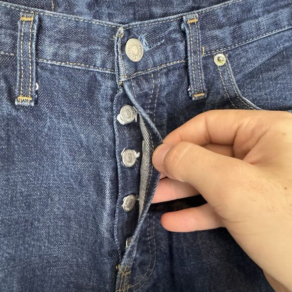 Levis 501xx Jeans Mens 32x32 Blue Straight Leg Denim Pants Button Fly VTG - Picture 3 of 13